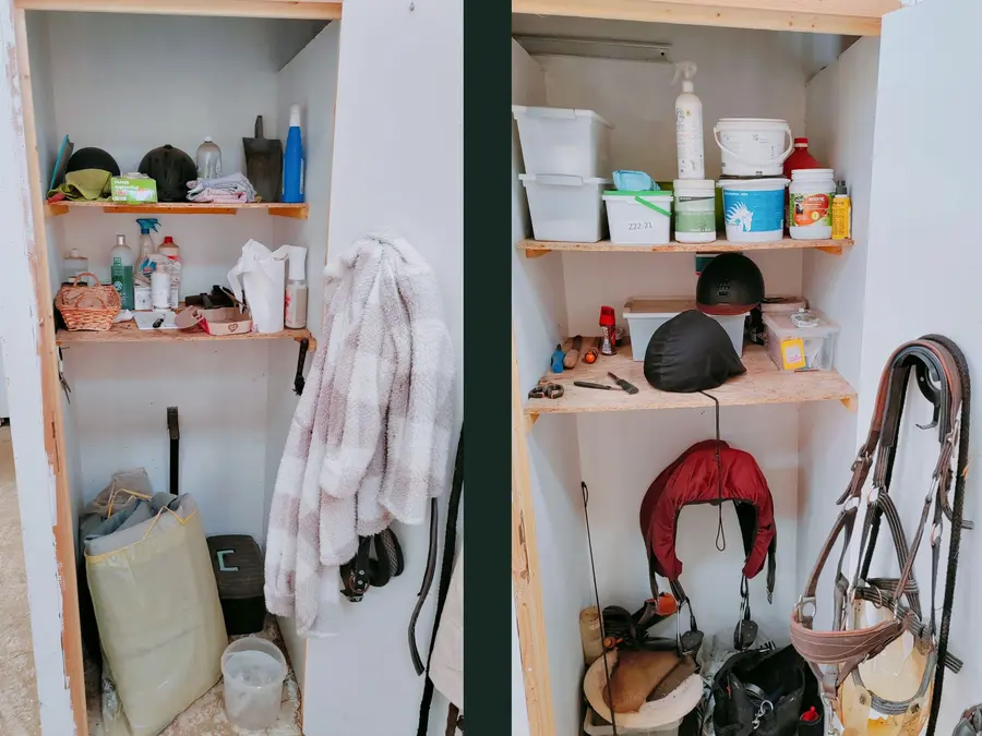 Sellerie propriétaires avec casiers de rangement